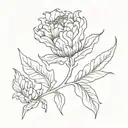 celosia cristata tattoo design idea