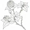 celosia cristata tattoo design idea