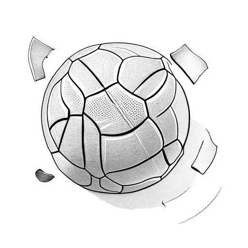 football in half for tattoo design idea