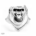 gorilla smoking cigar tattoo design idea