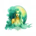 high priestess tarot card tattoo design idea