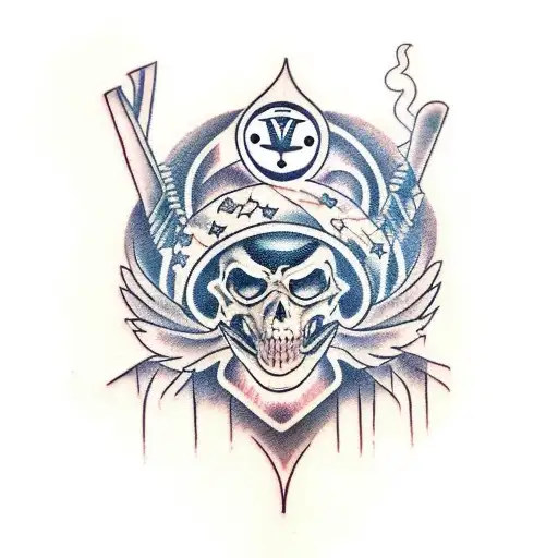 A hauntingly beautiful portrayal of inner struggles tattoo design idea