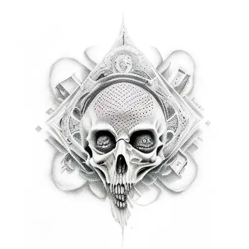 A hauntingly beautiful portrayal of inner struggles tattoo design idea