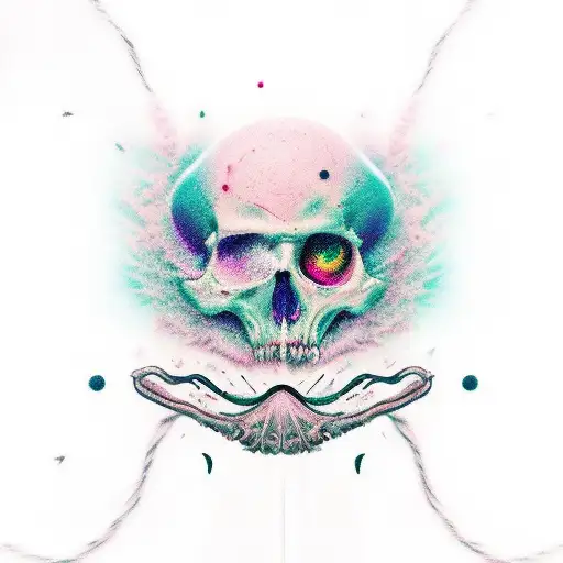 A hauntingly beautiful portrayal of inner struggles tattoo design idea