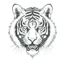 badass tiger head tattoo design idea