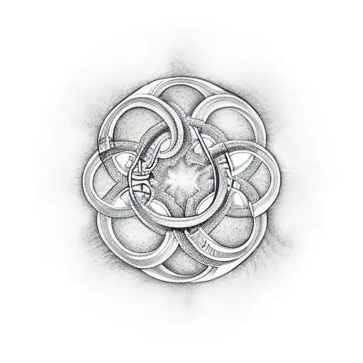 names of 4 yug in infinity symbol tattoo design idea