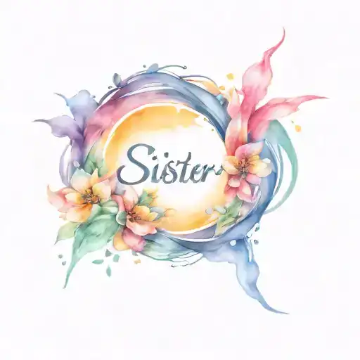 rainbow memorial tattoo for sister tattoo design idea