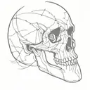 half face half skull tattoo design idea