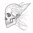half face half skull tattoo design idea