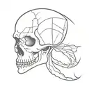 half face half skull tattoo design idea