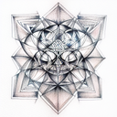 Metatron cube tattoo design idea