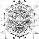 Metatron cube tattoo design idea