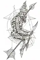 Odysseus bow and arrow tattoo design idea
