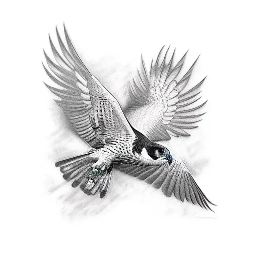 perigrine falcon tattoo design idea