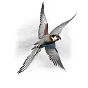 perigrine falcon diving tattoo design idea