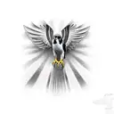 perigrine falcon diving tattoo design idea