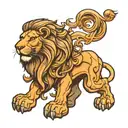 lion greek mythology tattoo design idea