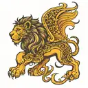 lion greek mythology tattoo design idea