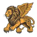 lion greek mythology tattoo design idea