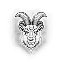 full arm sleeve photo realistic Neo traditional tattoo of Aries the ram tattoo design idea