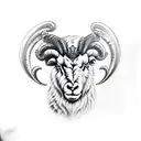 full arm sleeve photo realistic Neo traditional tattoo of Aries the ram tattoo design idea