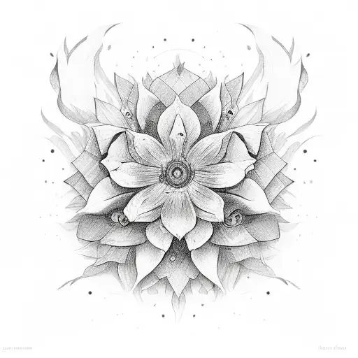 glowing flowers in darkest part of you tattoo design idea