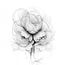 glowing flowers in darkest part of you tattoo design idea