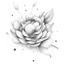 glowing flowers in darkest part of you tattoo design idea