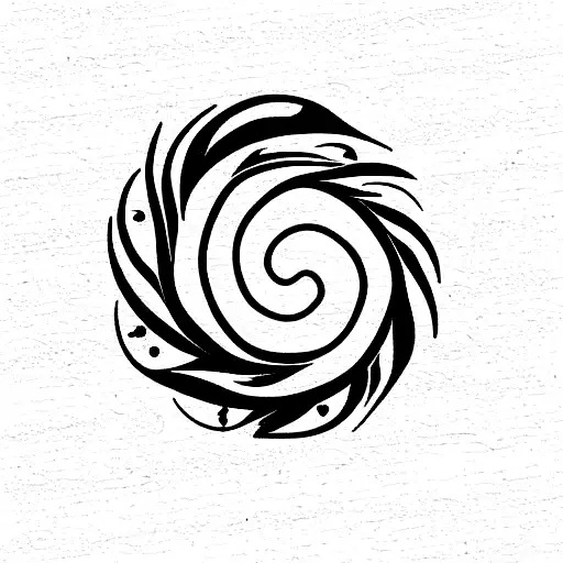 Celtic spiral sun upper arm tattoo design on Craiyon