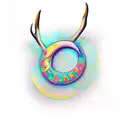 stag roses crescent moon tattoo design idea