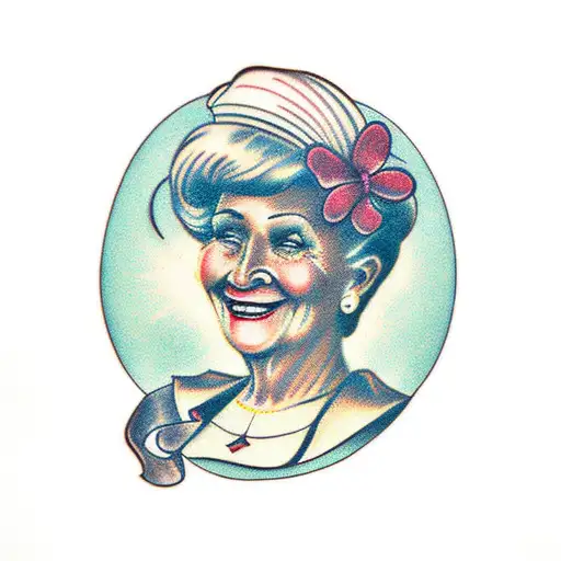 grandma hommage  tattoo design idea