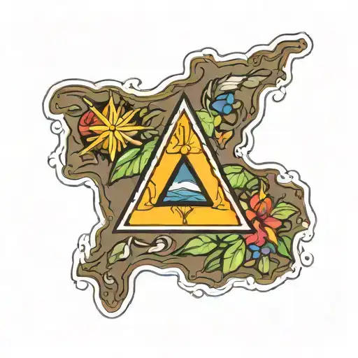 saint lucia island outline and flag tattoo design idea