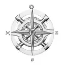 anchor cross compass tattoo design idea