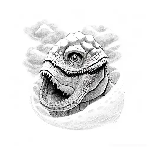 kylian  name with baby dinosaurs  tattoo design idea