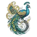 peacock tattoo design idea