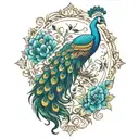 peacock tattoo design idea