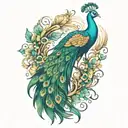 peacock tattoo design idea