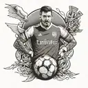 arsenal football club tattoo design idea