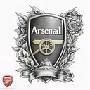 arsenal football club tattoo design idea