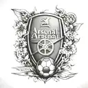 arsenal football club tattoo design idea