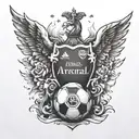arsenal football club tattoo design idea