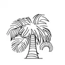 Palm Tree, Table Mountain tattoo design idea