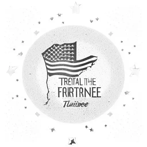 A silhouette of the United States with a trail of footprints leading towards a bright future, symbolizing the journey of a student pursuing their dreams. tattoo design idea