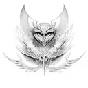 lilith + ailes + caducee  tattoo design idea