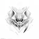 lilith + ailes + caducee  tattoo design idea