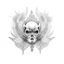 lilith + caducee  tattoo design idea