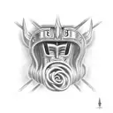 thors hammer tattoo design idea