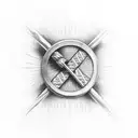 thors hammer tattoo design idea