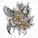 past present future tattoo design idea