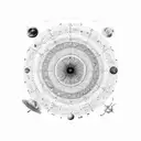 A celestial map of the universe with pharmacy symbols incorporated tattoo design idea